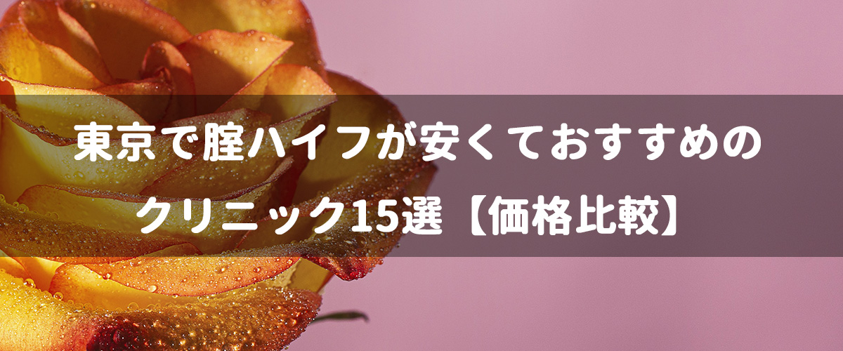 東京で腟ハイフが安くておすすめのクリニック15選【価格比較】 | 腟ペディア（チツペディア）