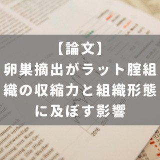 卵巣摘出がラット腟組織の収縮力と組織形態に及ぼす影響