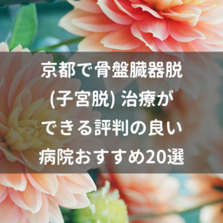 京都で骨盤臓器脱(子宮脱)治療ができる評判の良い病院おすすめ20選