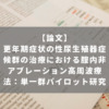 更年期症状の性尿生殖器症候群の治療における腟内非アブレーション高周波療法：単一群パイロット研究