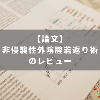 非侵襲性外陰腟若返り術のレビュー