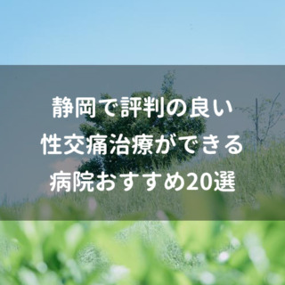 静岡で評判の良い性交痛治療ができる病院おすすめ20選