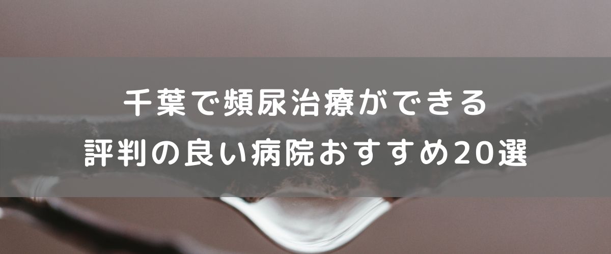 千葉で頻尿治療ができる評判のいい病院おすすめ選 腟ペディア チツペディア