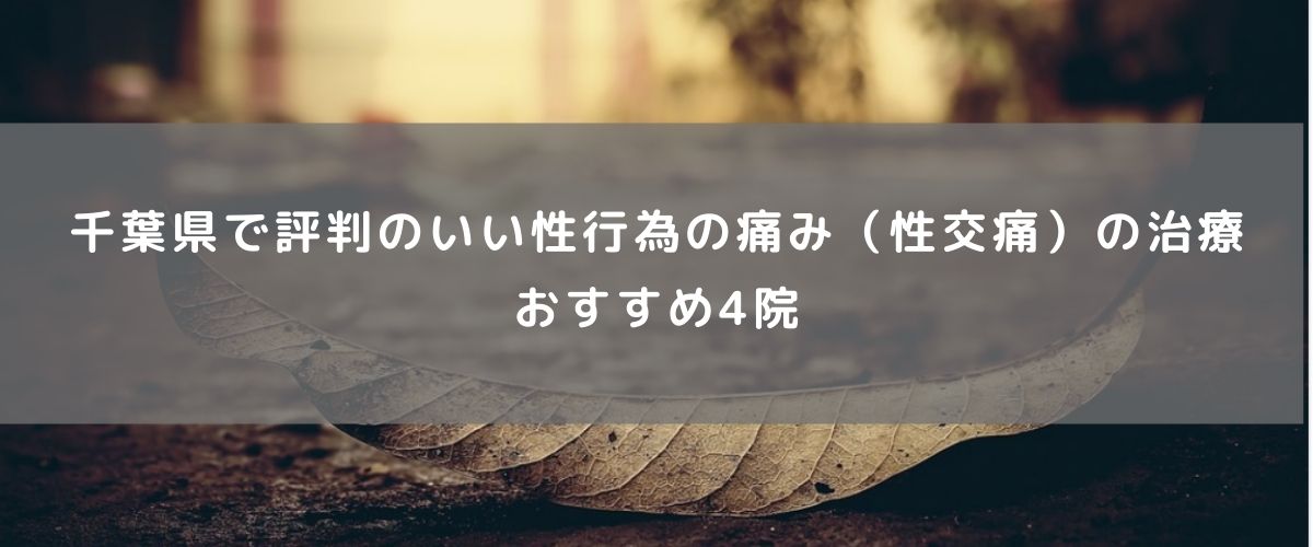 千葉県で評判のいい性行為の痛み(性交痛)の治療 おすすめ4院 千葉県で評判のいい性行為の痛み(性交痛)の治療 おすすめ4院