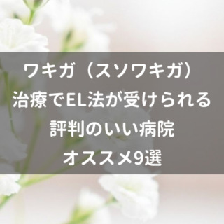ワキガ（スソワキガ）治療でEL法が受けられる評判のいい病院オススメ9選