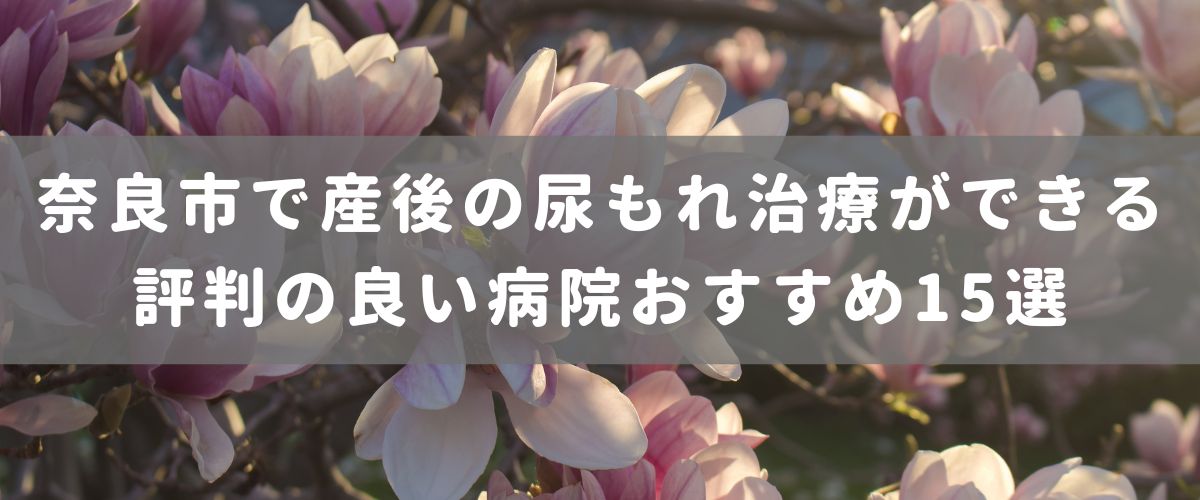 奈良市で産後の尿もれ治療ができる評判の良い病院おすすめ15選