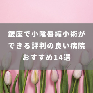 銀座で小陰唇縮小術ができる評判の良い病院 おすすめ14選