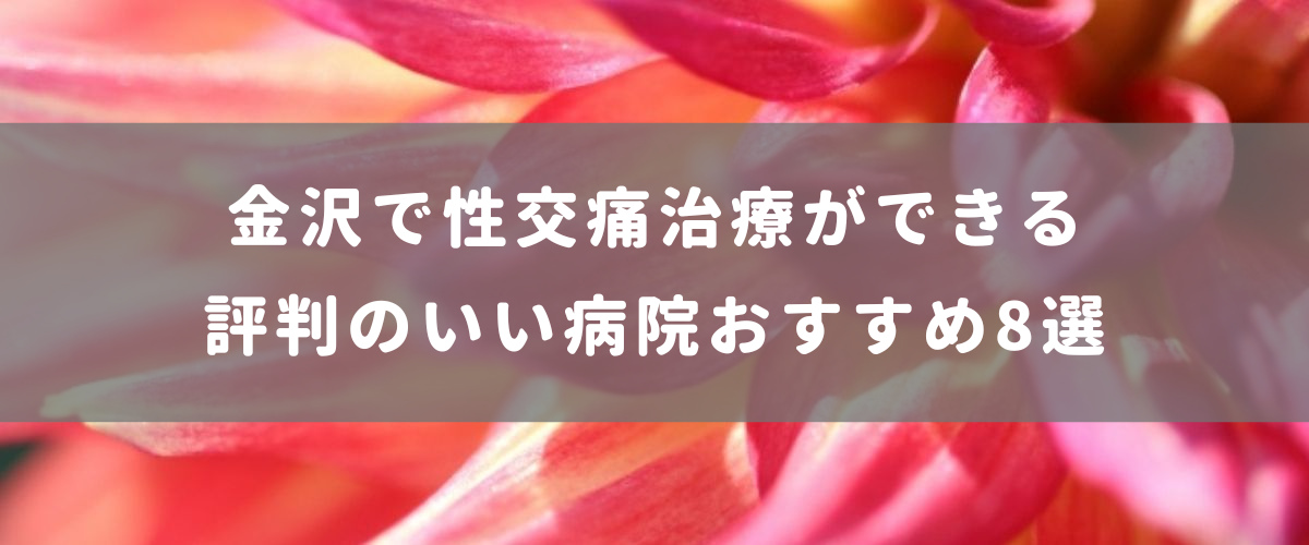 金沢で性交痛治療ができる評判のいい病院おすすめ8選