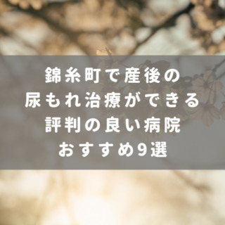 錦糸町で産後の尿もれ治療ができる評判の良い病院おすすめ9選