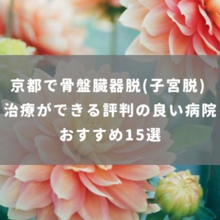 京都で骨盤臓器脱(子宮脱)治療ができる評判の良い病院おすすめ15選