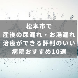 松本市で産後の尿漏れ・お湯漏れ治療ができる評判のいい病院おすすめ10選