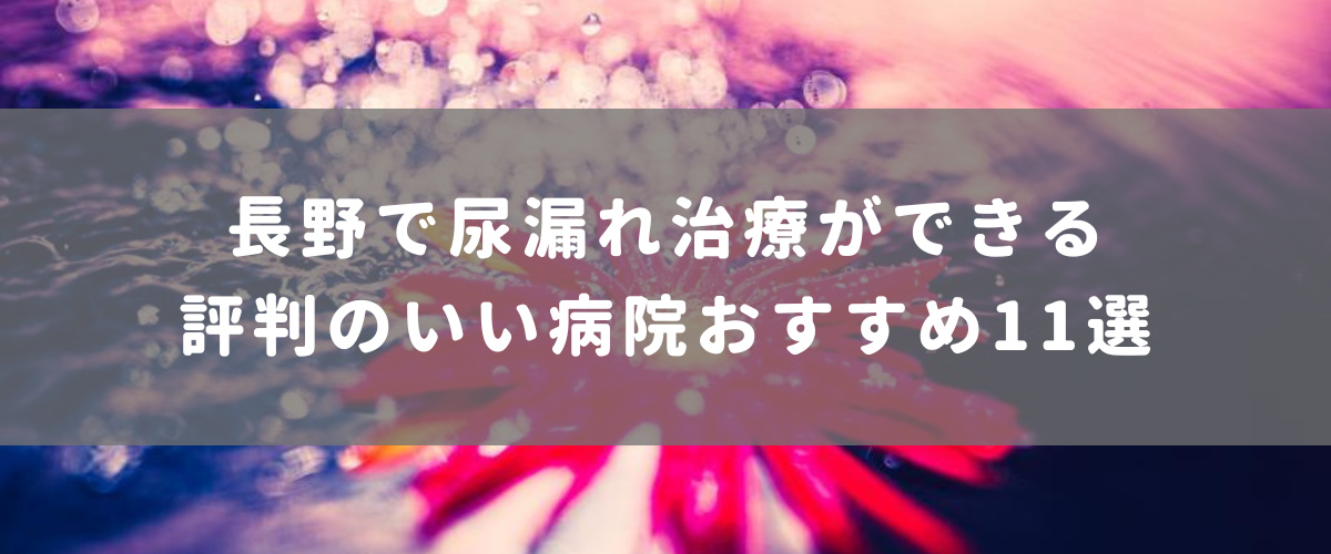 長野で尿漏れ治療ができる評判のいい病院おすすめ11選