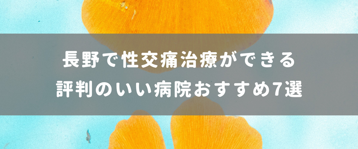長野で性交痛治療ができる評判のいい病院おすすめ7選 長野で性交痛治療ができる評判のいい病院おすすめ7選