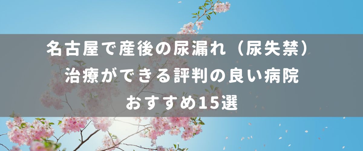 名古屋で産後の尿漏れ（尿失禁）治療ができる評判の良い病院おすすめ15選