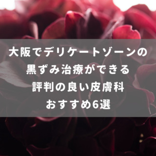 大阪でデリケートゾーンの黒ずみ治療ができる評判の良い皮膚科おすすめ6選