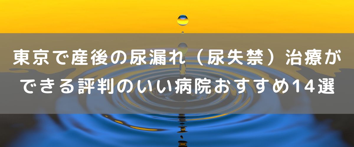 東京で産後の尿漏れ（尿失禁）治療ができる評判のいい病院おすすめ14選