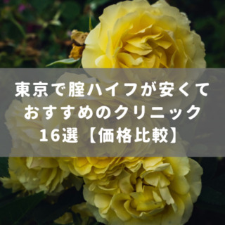 東京で腟ハイフが安くておすすめのクリニック16選【価格比較】